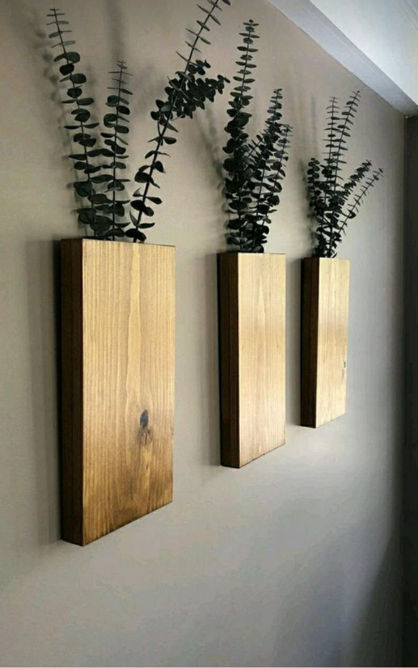 Rustic wooden 3 Minimalist plants…