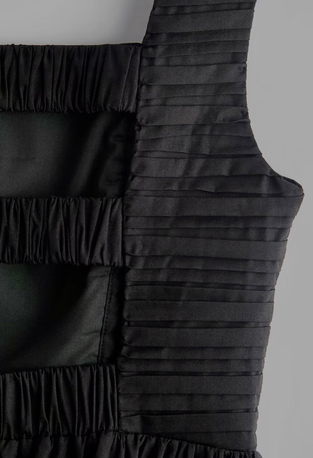 PINTUCK-DETAIL DRESS WITH FLARED SKIRT