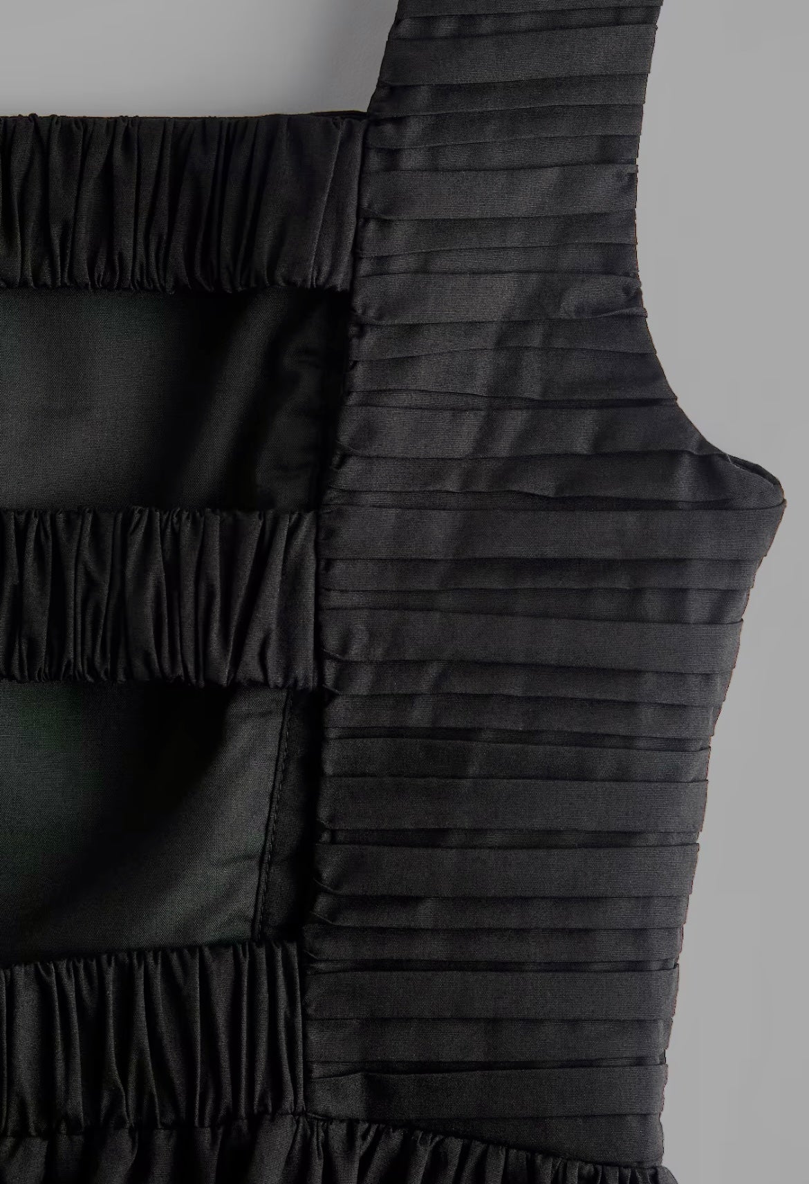 PINTUCK-DETAIL DRESS WITH FLARED SKIRT