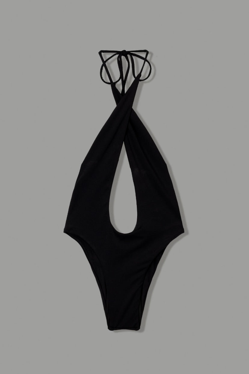 Cut-out Halter Neck Swimsuit