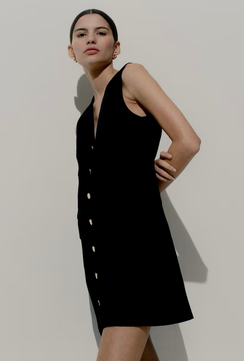 BUTTON-FRONT DRESS