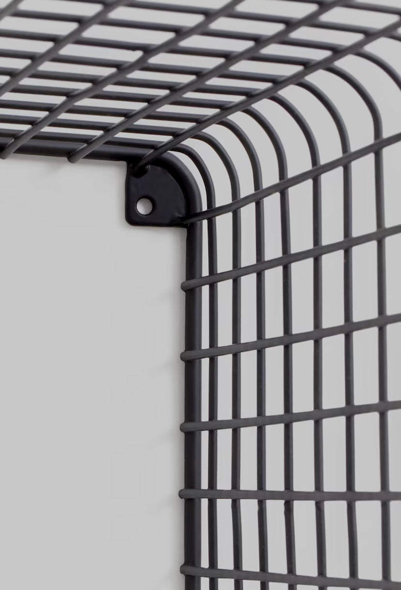 BLCK METAL WIRE WALL SHELF