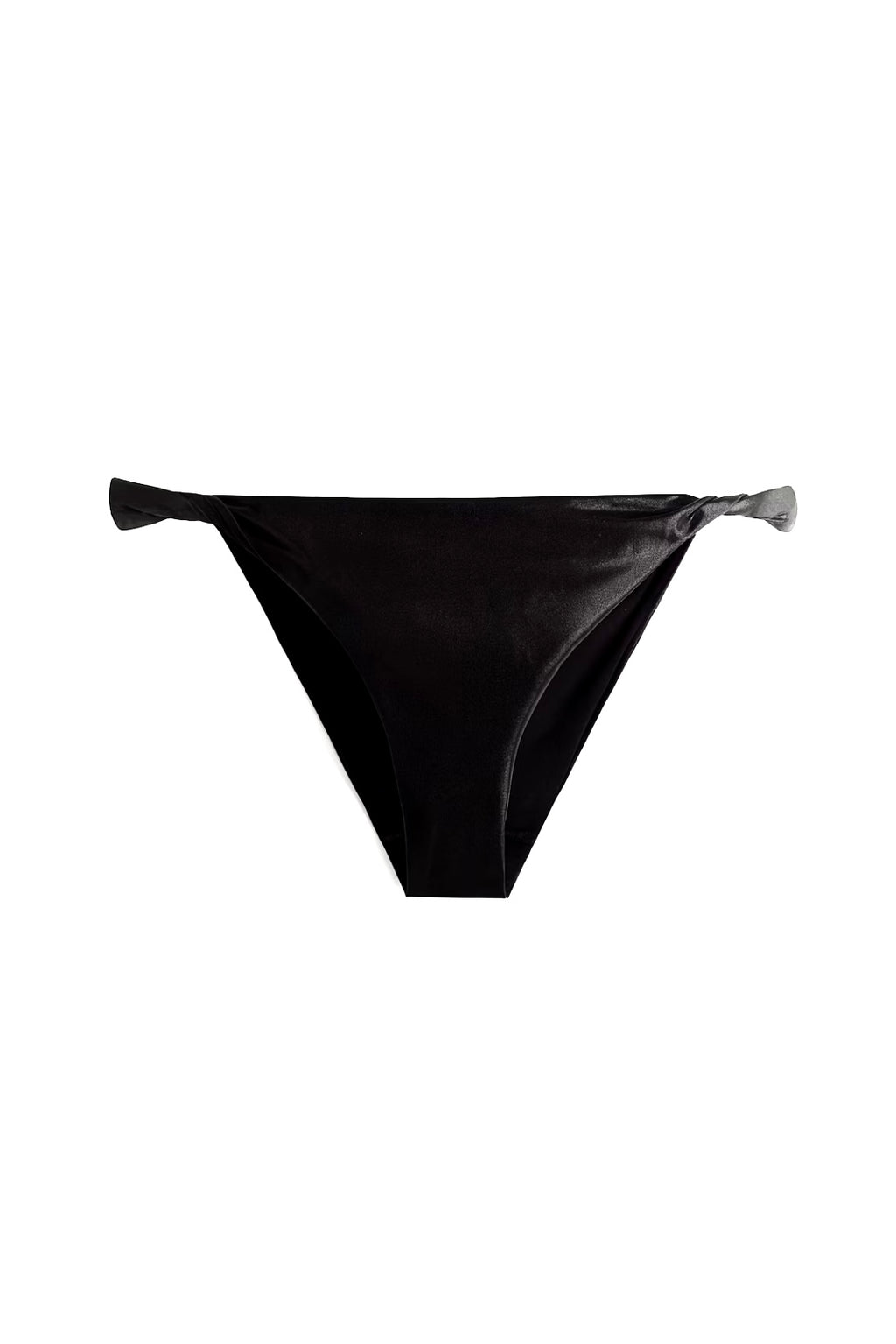 ONE-SHOULDER + TWISTED-DETAIL BIKINI TOP & BOTTOM
